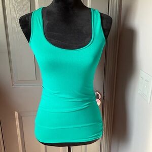 Free people Ptp 13” green with blue horizontal stripes Racerback tank UNLABELED